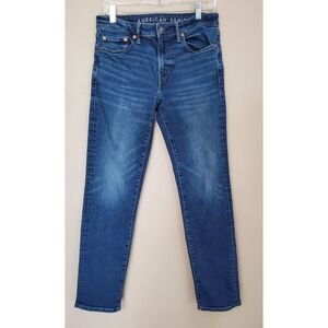 American Eagle‎ Mens Jeans Size 30x30 Slim Straight Airflex Blue Medium Wash